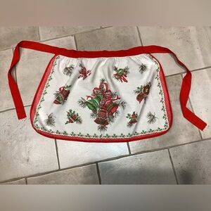 Vintage Parisian Prints Linen Christmas Apron